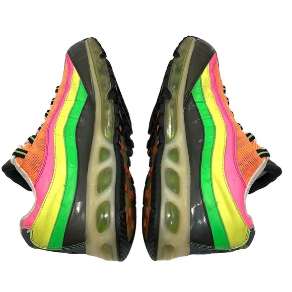 Nike Air Max 95 360 Neon Rainbow Athletic Training Shoes Men’s 8 - Picture 10 of 14